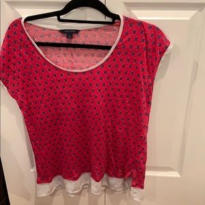 Tommy Hilfiger pink and blue patterned top